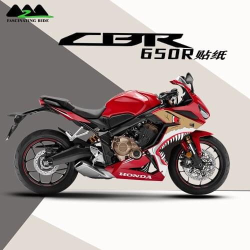 Suitable for Honda CBR 650r sticker motorcycle Decal refitting shark graffiti print decorative film