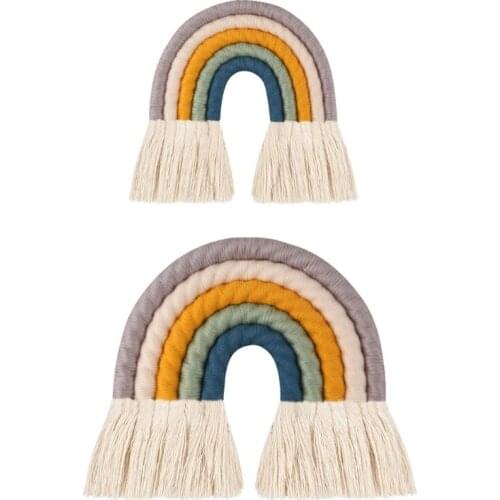 Nordic Rainbow Wall Hanging Decorative Colored for Boho Home Decor, Party Supplies, Baby Shower, Nursey Dorm Room