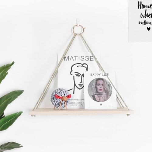 Wall Hanging Wall Decoration Hanging Rope Rack Flower Pot Storage Rack Hanging Pendant Ornaments Polyester Silk Rope