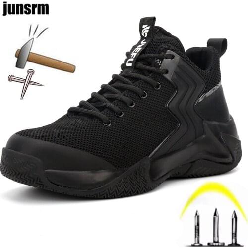 New Lightweight and breathable safety shoes, insulated soles, puncture-proof, steel toe cap, outdoor work boots, toe protection