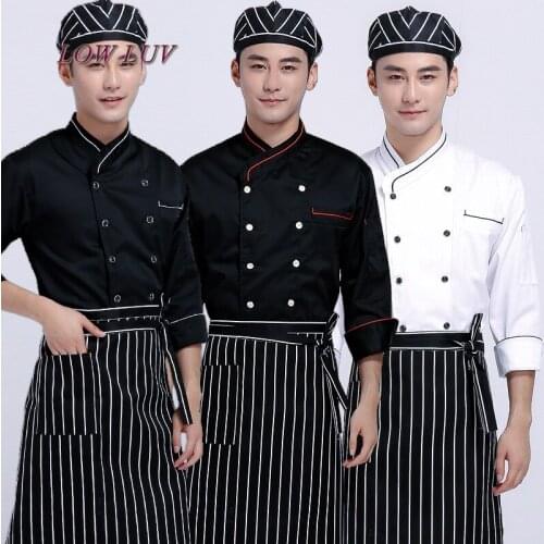 Chef Service Long Sleeved Clothing Hotel Restaurant Chefs Overalls Kitchen Chef Jackets Autumn and Winter Food Service Clothes