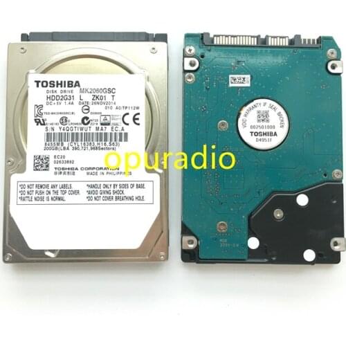 Original Disk drive MK2060GSC HDD2G31 Y ZL01 DC+5V 1.4A 200GB For Car radio HDD navigation systems