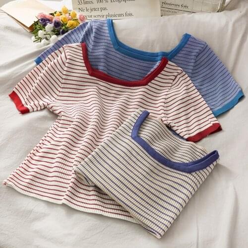 OUMEA Womens Striped T-shirts