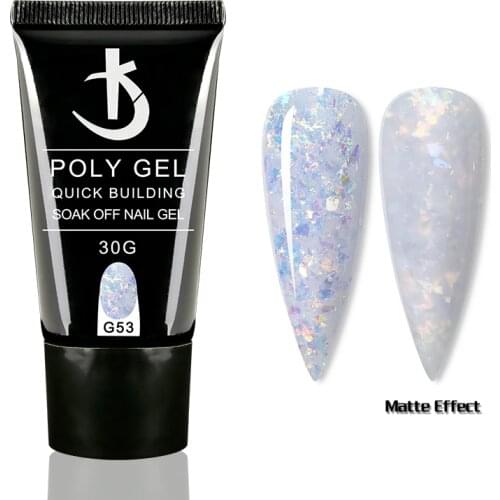 KODI Semi-permanent Glitter Poly Nail Gel 30ml uv Builder Gel for Nail Extension Nails Art Desgin Acryl Gellac Permanent Enamel