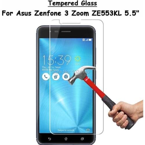For Asus Zenfone 3 Zoom ZE553KL Clear Tempered Glass Screen Protector Ultra Thin Explosion-proof Protective Film Toughened Guard
