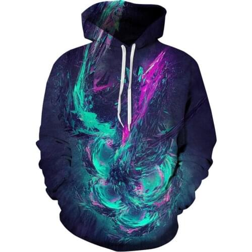 S-XXXL Autumn Winter Dreamy Colorful Hoodies With Hat Men/Women 3d Sweatshirts Print Unisex Thin Hoody Sweatshirts Tops pullover