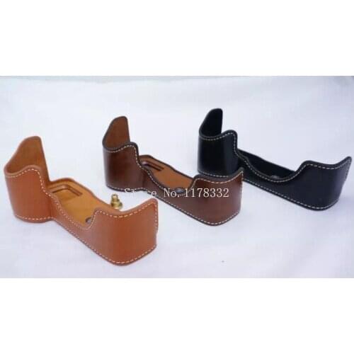 Digital Camera Bag Classical Arrival Half Body Set Cover Shoulder Strap for Sony ILCE-7M2 FE 24-70mm A7 II A7II P Leather Bag