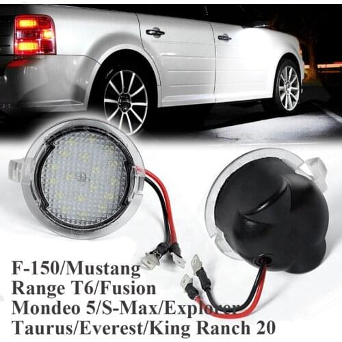 Led Side Mirror Puddle Lights Lamps for Ford F-150 Fusion Edge Mondeo 5 S-Max Taurus E X Flex Explorer Expedition Raptor