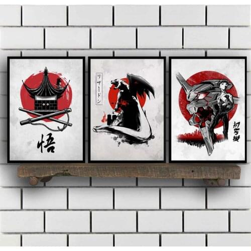Japan Japanese Art Legendary Saiyan Wolf Princess Swordsman Kamina Ninja Gray Fox Poster