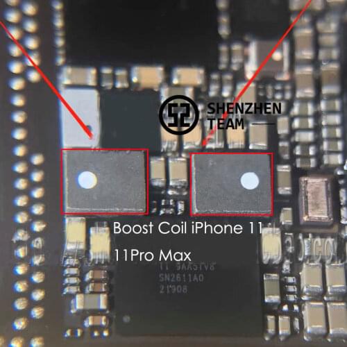SZteam 30pcs/lot Boost Coil For iPhone 11 11Pro Max Tigris Charger Charging Control BST/BOOST COIL Integrated Repalcement Part