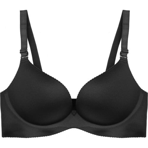 Deep v women Push Up Lingerie Seamless bra Wire Free gather breast t shirt bra one piece double size super push up bra 32-38