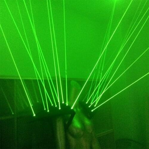 Party Favors Green Laserman Show Shoulder Suit LED Luminous Vest Waistcoat Green Laser Man Costume Clothes For DJ Party cosplay