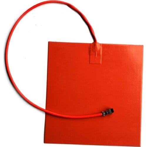 110V 300*300*1.5mm 600W Silicone heater for heat transfer Machine adhesive 1 side K type thermocouple 1000mm lead