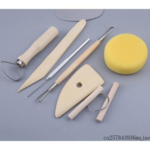 120Sets Multi-function Pottery Tools With wood Handle Pottery Ceramics Clay Sets Sculpture Modelling Kit