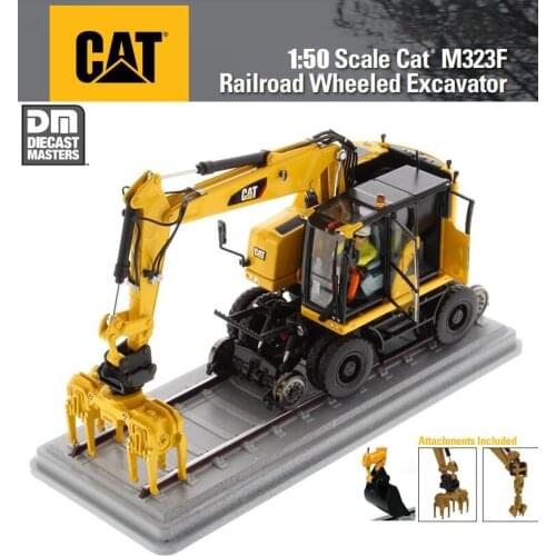 2021 New Caterpillar 1/50 Scale CAT M323F Railroad Wheeled Excavator Includes 3 accessories by DM Diecast Master #85661