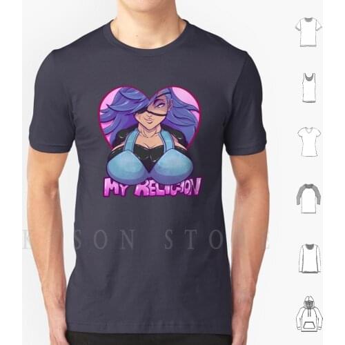 Religion Breasts T Shirt Diy Big Size Cotton Oppai Breasts Anime Manga Oc Original Original Character Sexy Ecchi Eyepatch