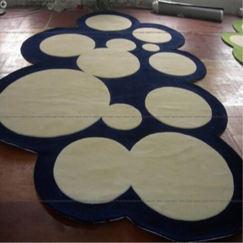 Nordic blue Series Round Carpets For Living Room Computer Chair Area Rug Children Play Tent Floor Mat Cloakroom Rugs And Carpets