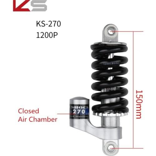 KS Shock Absorber Folding Bicycle Rear Shocks MTB Bike Electric Scooter High-Pound Spring Damper 1200/1500/3000P