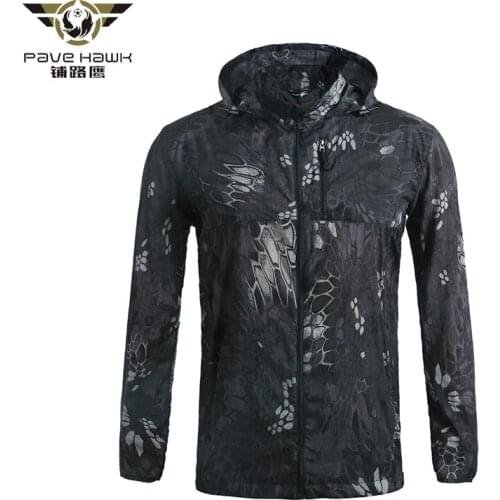 Spring summer mens tactical camouflage skin clothing outdoor sport Cycling Hiking Trekking sun protection jacket UV breathable