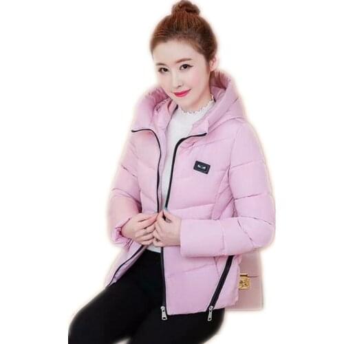 Fashion Winter Women Coats 2018 New Arrival Down Cotton Jacket Women Hooded Short Cotton Padded Slim Warm Parkas Female Top Q796