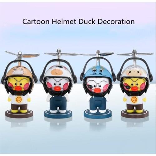 2020 Hotsale Ins Fashion Helmet Duck Creative Cartoon Cute Car Home Office Interior Exterior Decoration Ornaments Accessories