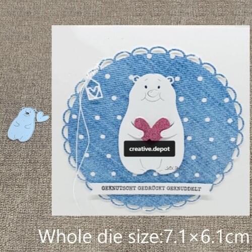 XLDesign Craft Metal stencil mold Cutting Dies Heart hug bear decoration scrapbook die cuts Album Paper Card Craft Embossing