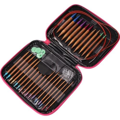 13 Pair Crochet Hook Knitting Needles Set Interchangeable Crochet Needle Sewing Kits Stitches Tools DIY Weaving Sewing Crafts