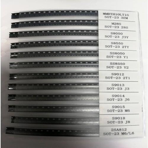 Transistor KITMMBTH10LT1G M28S S8050 S8550 SS8050 SS8550 S9012 S9013 S9014 S9015 S9018 2SA812 Total 25 X12pcs=300pcs
