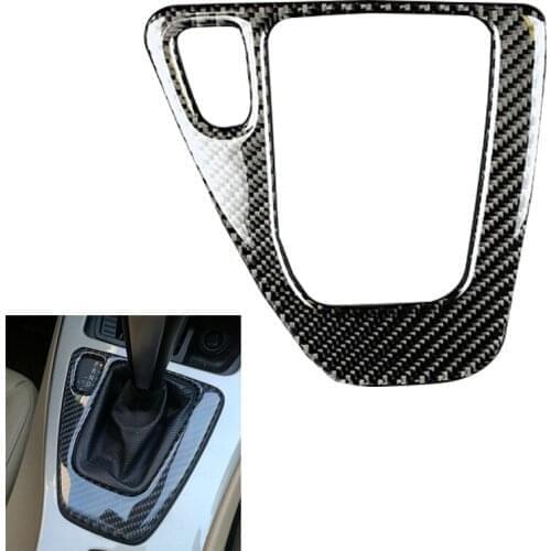 Carbon Fiber Gear Shift Control Panel Cover Sticker for 3 Series BMW E90 E92 E93