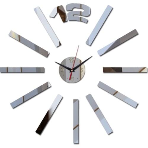 Wall clock acrylic watch 33 home decoration 3d mirror quartz clocks safe design diy large sticker Living Room