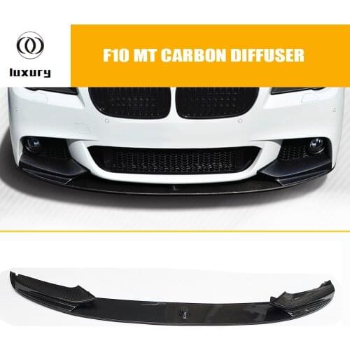 F10 M Performance Style Carbon Fiber Front Bumer Lip Spoiler for BMW F10 520i 528i 530i 535i 520d 525d 530d 535d M-tech M-sport