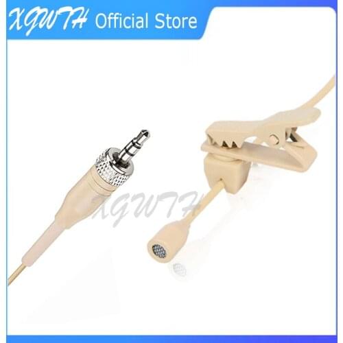 Clip Lapel Lavalier Microphone Condenser for Sennheiser G1 G2 G3 Wireless Mic Transmitter System 3.5mm Jack Stereo Screw Lock