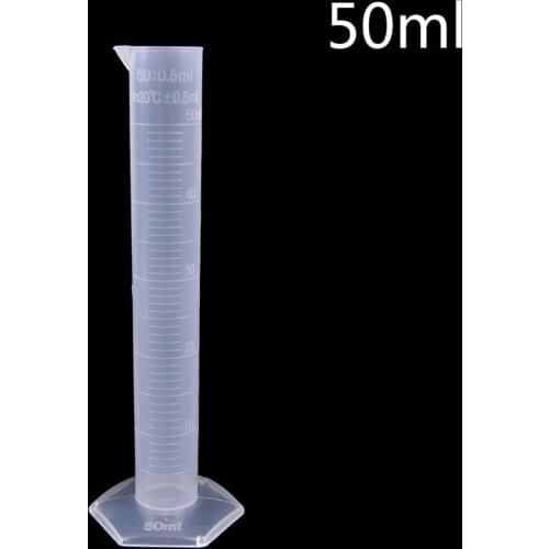 50ml Plastic Measuring Cylinder Graduated Tools Chemistry Laboratory Cylinder Tools School Lab Supplies
