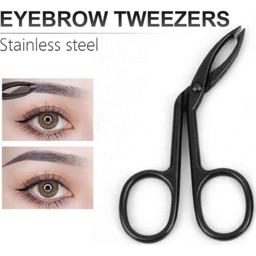 Practical Eyebrow Tweezers Face Hair Removal Make Up Scissors Durable Metal Cosmetic Trimmer Eyelash Clipper For Beauty