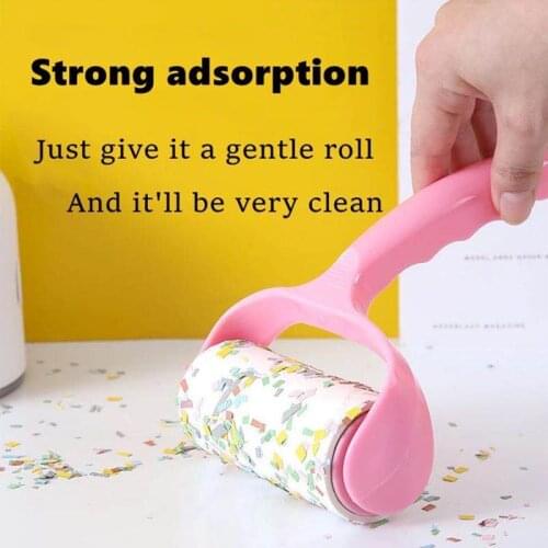 Roller Brush Pet Hair Strong Sticking Paper Lent Remover Drum Sticky Magic Clothes Touch Dog Cat Removal House Cleaning