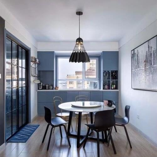 Nordic modern bedroom single head chandelier badminton restaurant LED light E27 aisle wave making living room night light