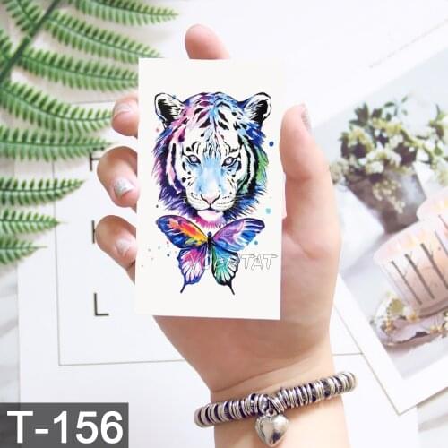 New 1 Piece Temporary Tattoo Sticker Fox Tattoo with Arm Body Art Fake Tattoo Sticker Water Transfer Flash Tattoo For men Girl