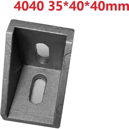 1Pcs 4040 35x40x40mm European Corner Fitting Angle Aluminum 40 X 40 L Connector Bracket Fastener Industrial Aluminum Profile