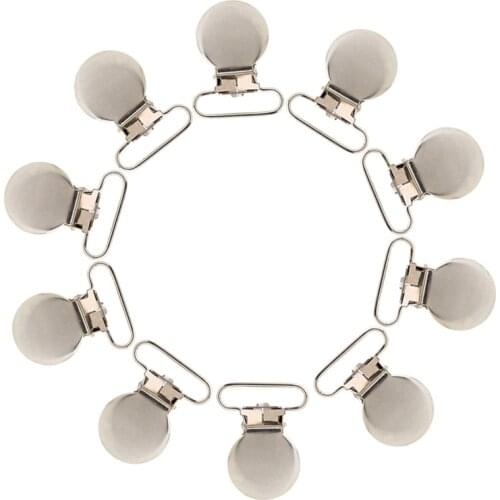 10Pcs Baby Infant Metal Clips Pacifier Holders Shape Alloy Suspender Hook BX0D