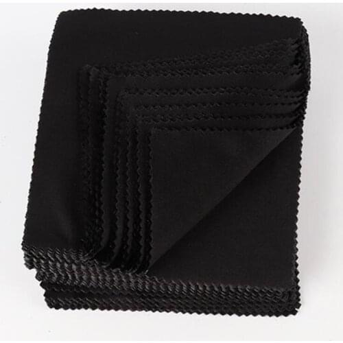 10pcs Glasses Cloth Microfiber Cleaner Cloths Cleaning Glasses Lens Clothes Black Eyeglasses Cloth Eyewear Accessories