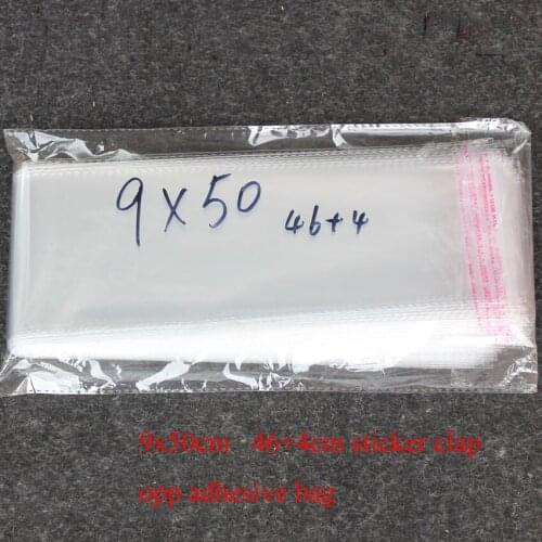 2018 200xsize: 9x50cm ( 46+4cm Clap) Clear Opp Self Adhesive Packaging Bags For Umbrella , Tube, Poles, Pencil, Oil Pens Rod