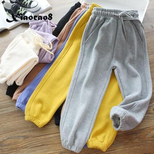 4-15Years Unisex Kids Clothes Solid Cotton Sport Pants for Boys Girls Casual Loose Harem Pants Toddler Pockets Pantalones 8 12 6