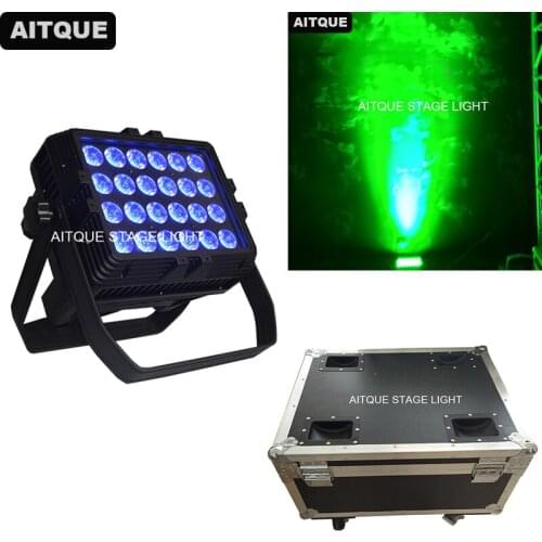 8pcs/CASE Stage light building led city color wash light 24x18w led flood light wall washer rgbwa uv 6in1 led city light flycase