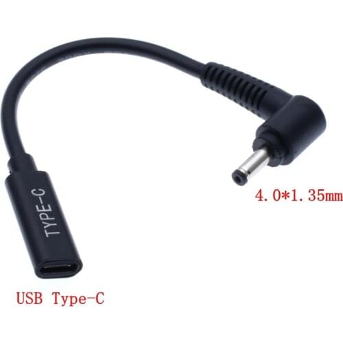 DC Power Adapter 4.0x1.35mm Male Plug to USB Type C Female Jack Connector with Cabe Cord for Asus Zenbook UX21A UX31A UX32A
