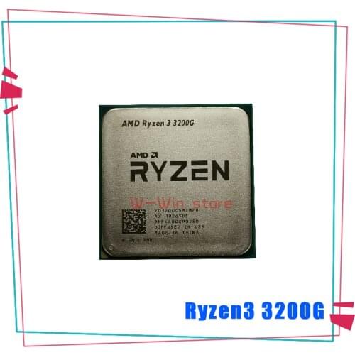 AMD Ryzen 3 3200G R3 3200G 3.6 GHz Quad-Core Quad-Thread 65W CPU Processor L3=4M YD3200C5M4MFH Socket AM4