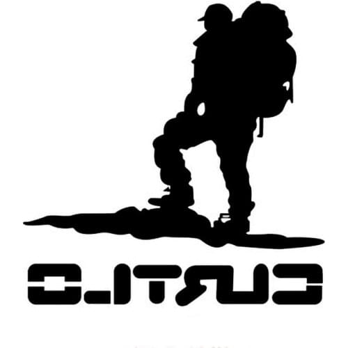 Travelers Climbers Off-Road Vehicle Stickers Car Stickers Decals SUV Off-Road People Black/Silver CT-467