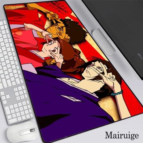 Mairuige Samurai Champloo Large Anime Natural Rubber Mouse Pad Gamer Locking Edge Keyboard XL Deskmat Keyboard for CSGO Dota