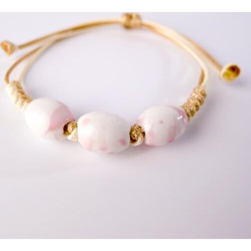 Ceramic beads Hand-made Bracelet Bohemian Charm Bracelet For Women Gift Strand bracelets #EY515