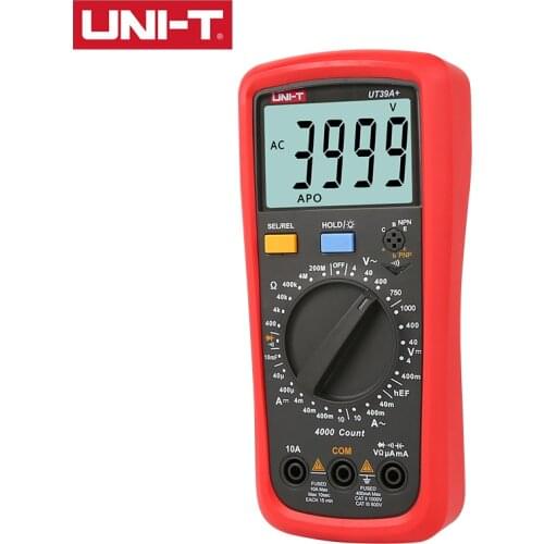 UNI-T Digital Multimeter UT39A+ UT39C+ AC/DC Voltage Current Resistance Capacitance Frequency Temperature measurement