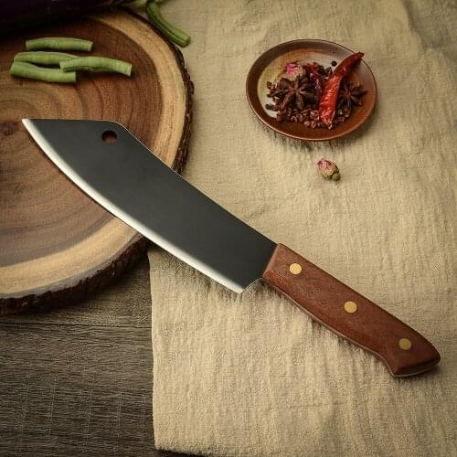 Damask Stainless Steel 8 inch Matte Blade Slicing Knife Kitchen Knife Copper Rivet Fixing Wood Handle Pro Knife Cooking Knife